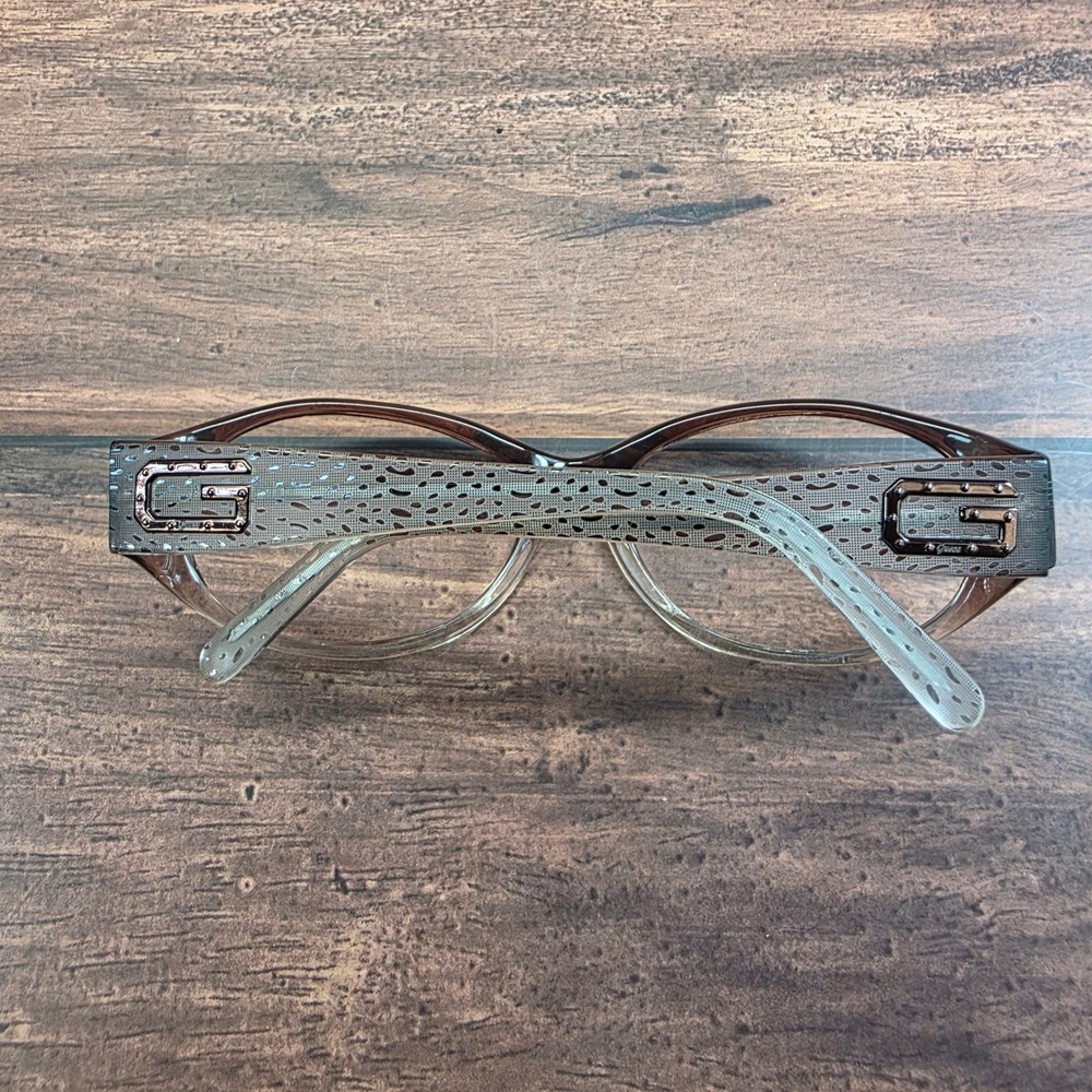 GUESS GU2448 Brown Clear Gradient Cat Eye Eyeglasses Frames 57-16-130 Women - Picture 7 of 8